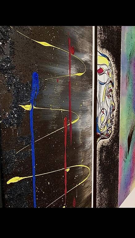 Tableaux: Modernes Acrylgemälde Transition 70 × 90 cm – Neuf (Voir description) à Rubigen par Julnash 1