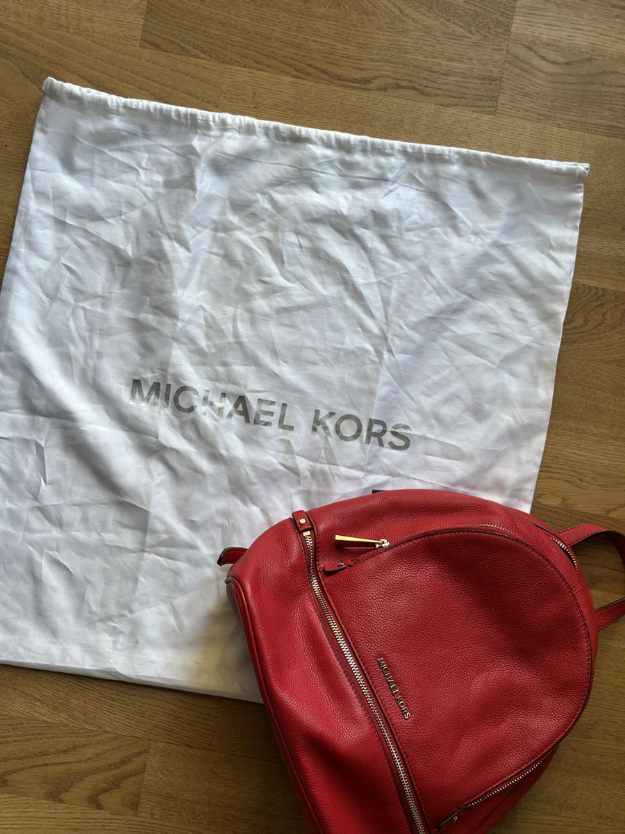 Michael Kors Zaini: Michael Kors Rucksack, Leder rot – Nuovo (secondo la descrizione) da Basel venduto da FatmaCan52 8