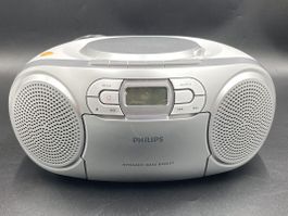 PHILIPS | AZ127 | CD-Player | Radio | Weiss/Silber