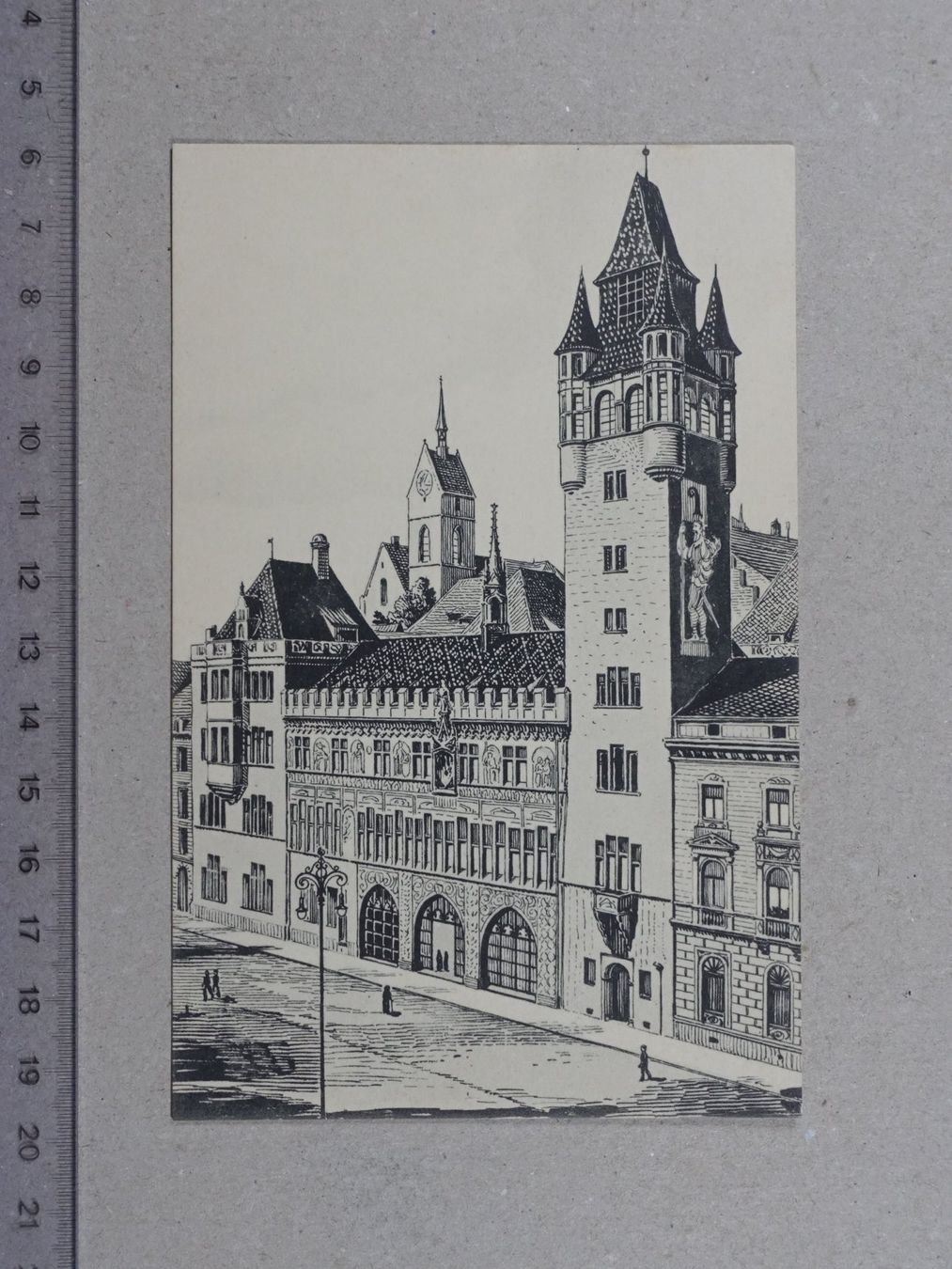 Cartoline postali: Basel, Rathaus, Künstlerkarte – Usato da Lenzburg venduto da fh1