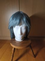 schulterlange Kunsthaar Perücke in Pastellblau für Cosplay