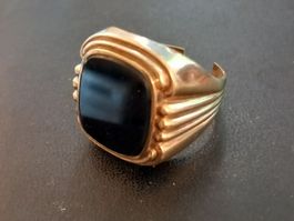 Antiker Herren Siegelring Gold 333 mit Onyx Echt Goldring DE