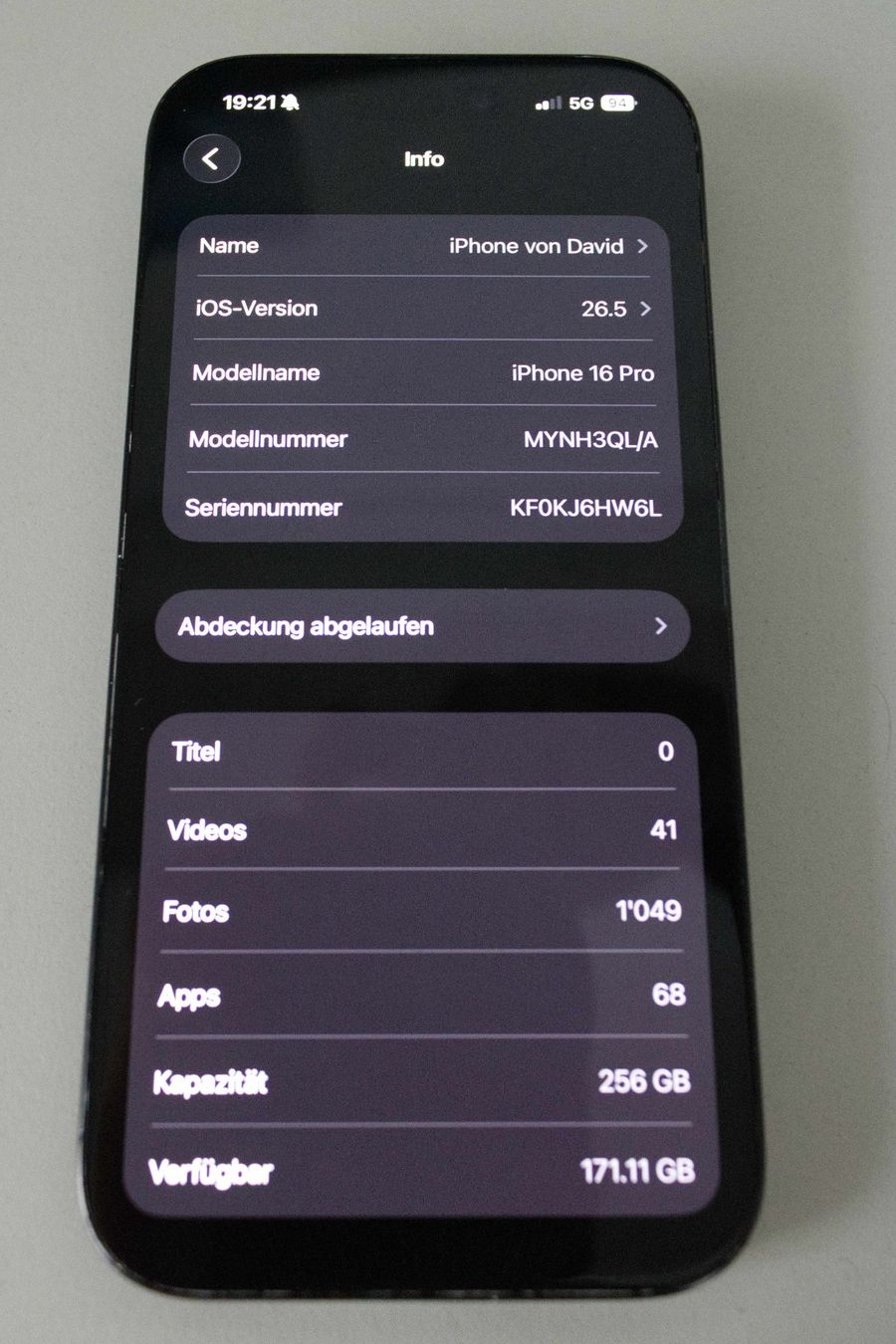 Apple Portables: Apple iPhone 16 Pro mit 256 GB in Black Titanium – D'occasion à Altdorf UR par Sonoda 4
