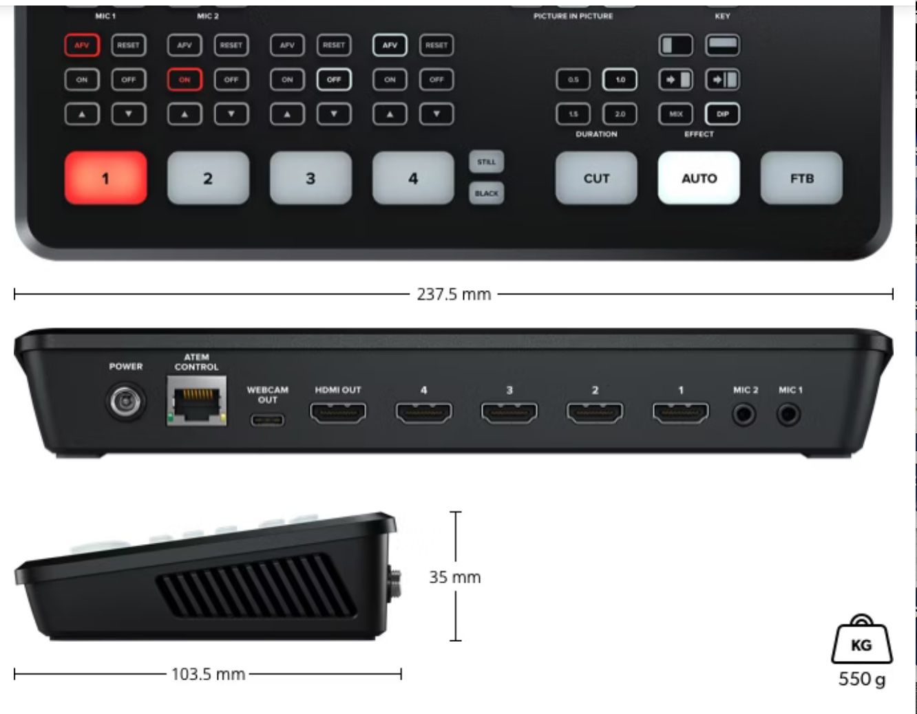 Sistema di controllo: Blackmagic ATEM Mini - Videomischer für Streaming – Nuovo e nell'imballaggio originale da Bern venduto da FreitagsSachen22 6