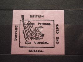 alte eigenartige Marke British Guiana, o