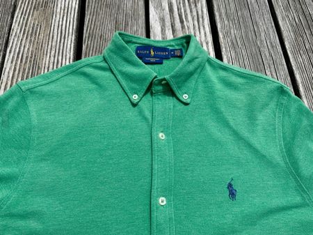 Ralph Lauren Hemd M Featherweight Mesh Grün