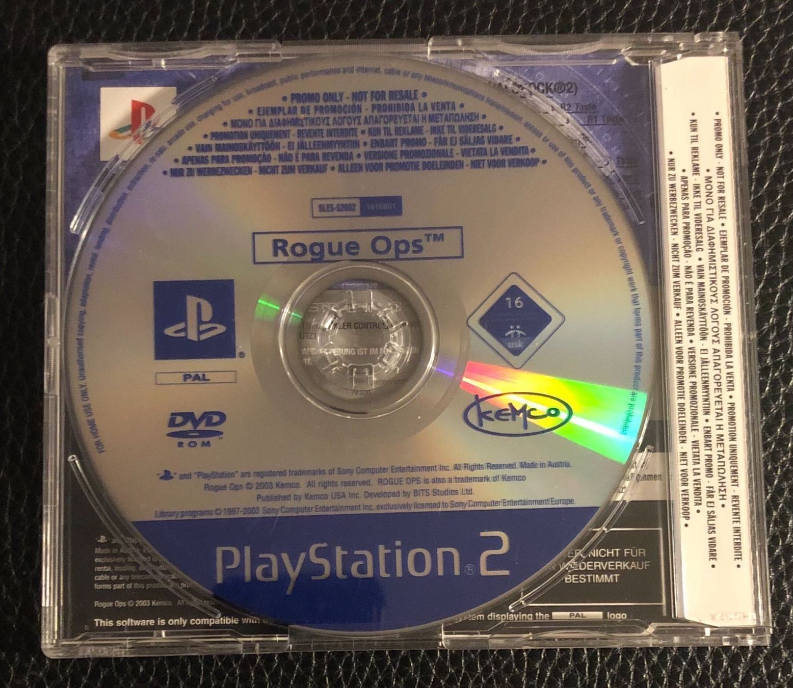 Sony Giochi: Rogue Ops Sony PS2 Promo – Usato da Kestenholz venduto da Naruto_01 1