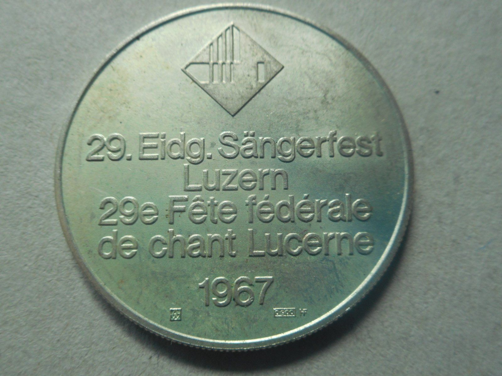 Medaglie: 1967  silber  29. Eidg.Sängerfest Luzern – Nuovo (secondo la descrizione) da Kriegstetten venduto da pizlad2010