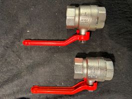 2 Kugelhahnen, Wasserhahn, Absperrventil, 1/2 Zoll, Neu