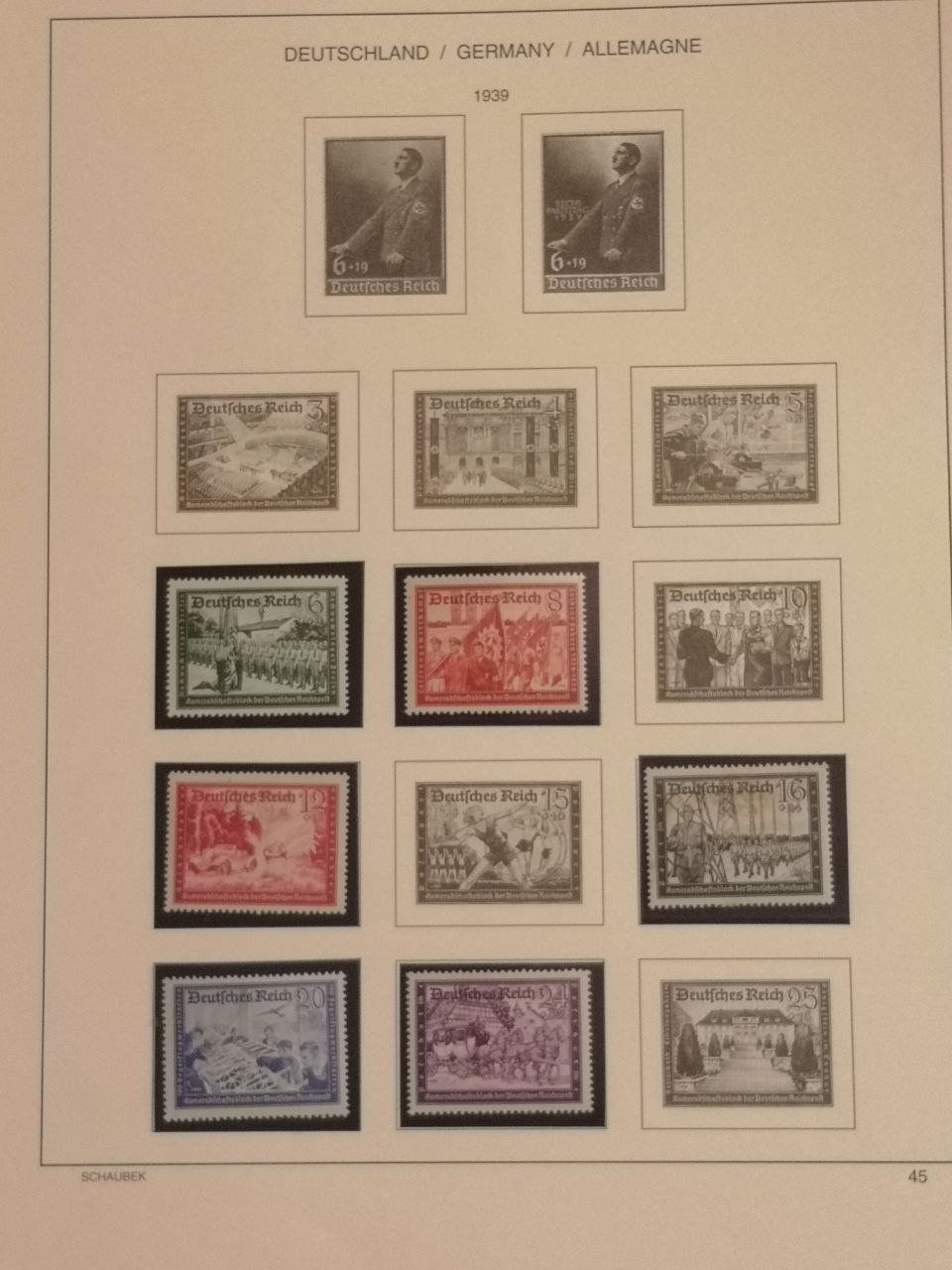 Tutti i francobolli: Deutsche Briefmarken 1939-1944. 10 Seiten. – Usato da Bern venduto da Yunkom 8