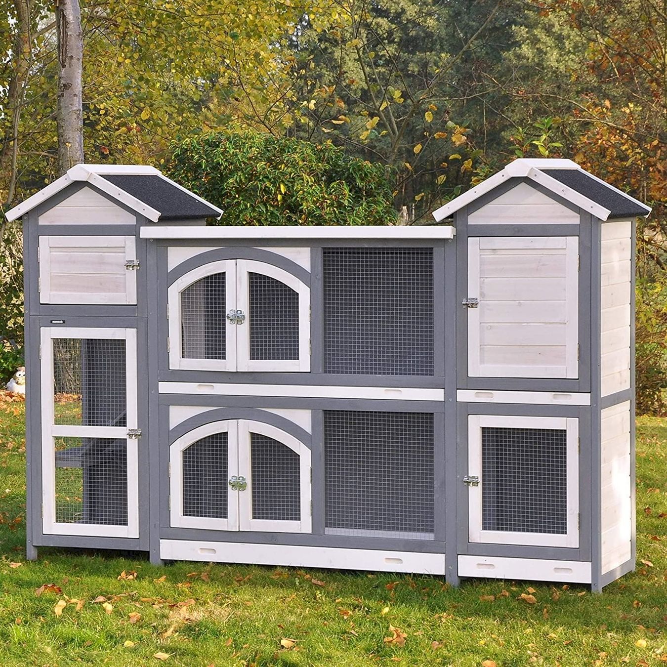 Gabbie, trasporto & Sicurezza: nanook Hasenstall Castle XXL grau – Nuovo e nell'imballaggio originale da Bottighofen venduto da zaap 1