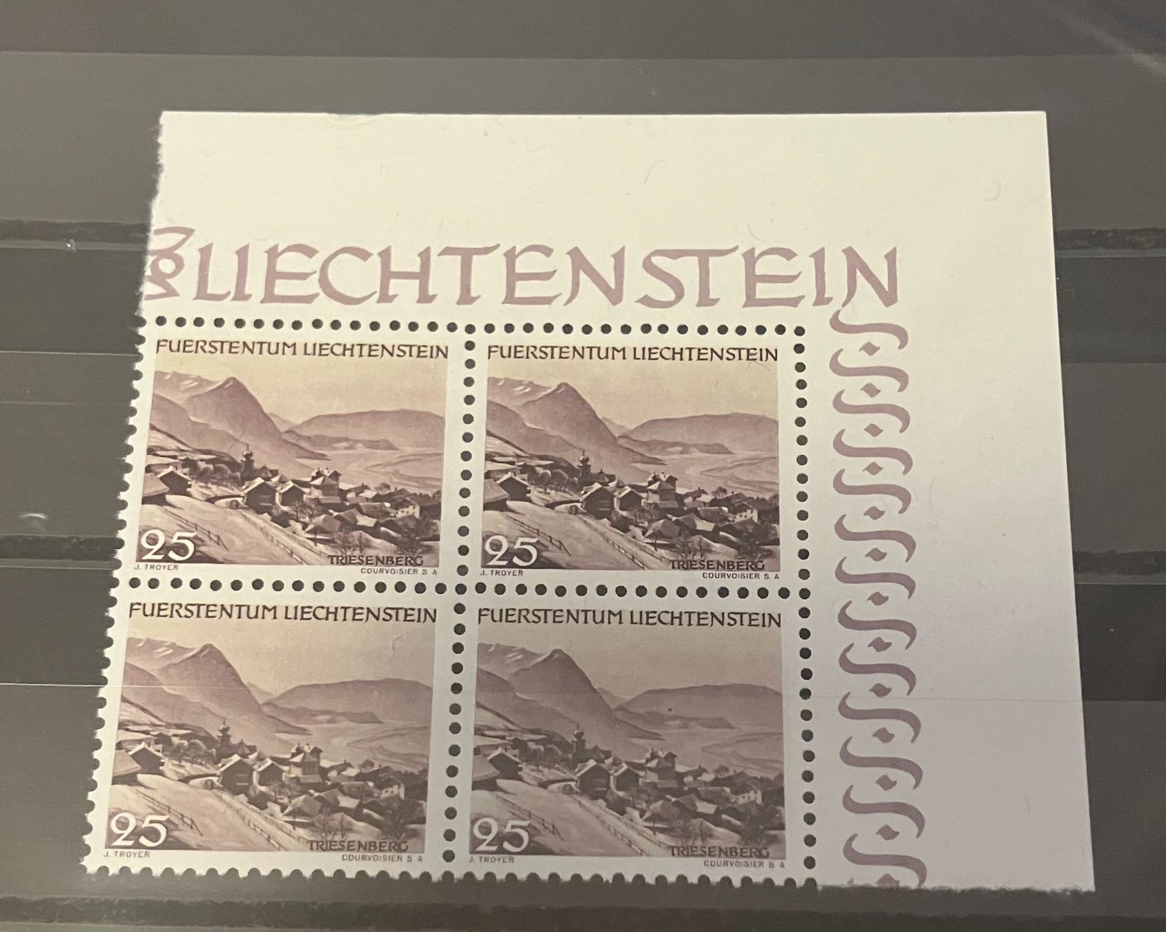 Tutti i francobolli: LIECHTENSTEIN Viererblock 1930 er Triesenberg – Usato da Koblenz venduto da Markenhimmel