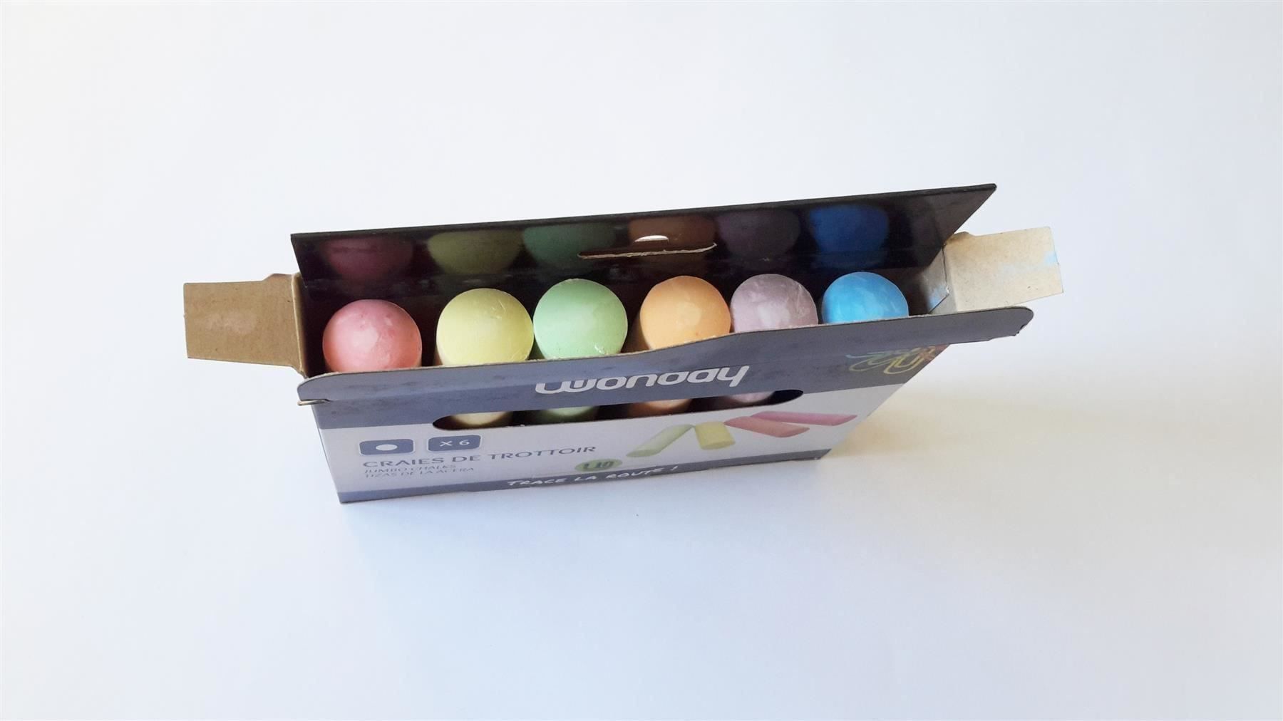 Farben: Straßenmalkreide, Kreide, 6x im Karton – Neu und originalverpackt aus St. Gallen von cointec 5