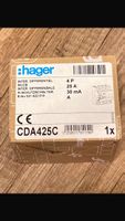 FI- schutzschalter hager 4-polig, 25A. 30mA . CDA425C