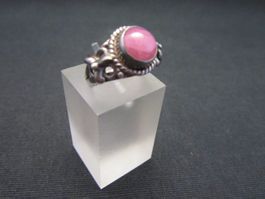 Silberring mit rosa Stein