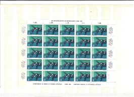 Helvétia 1966 - Patinage Davos - bloc 25 timbres neufs