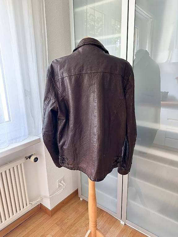 Jack & Jones Giacche: Herren Lederjacke Echtleder Gr. XL dunkelbraun – Usato da Zumikon venduto da luthien1805 1