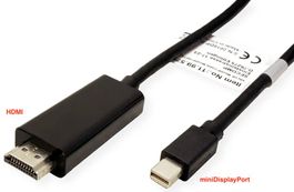 VALUE Mini-DisplayPort HDMI Kabel MiniDP-HDTV/HDMI ST/ST 2m