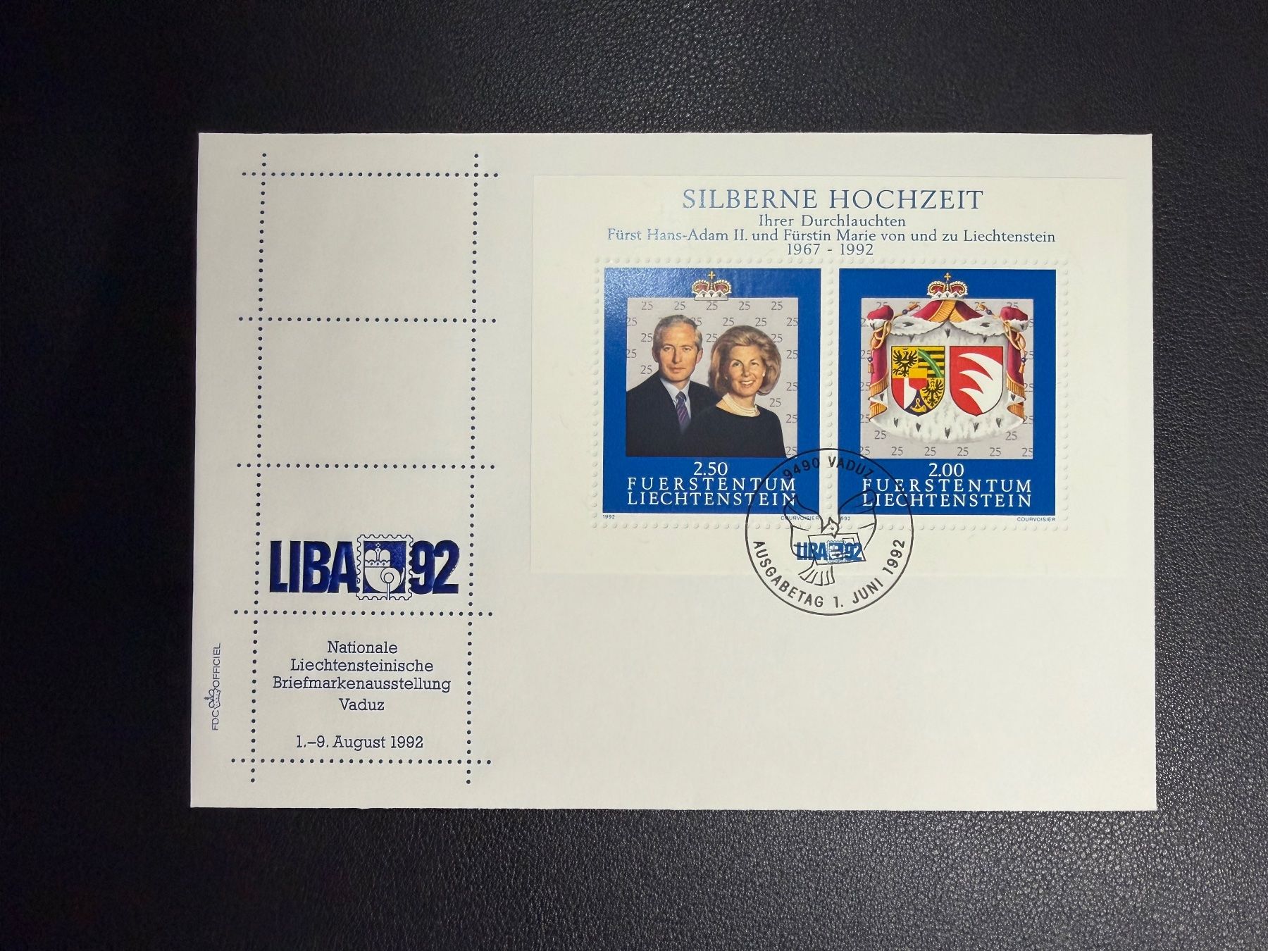 Alle Briefmarken: Liechtenstein FDC 1992 – Gebraucht aus oberrüti von jeanmei
