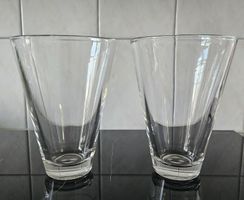 2er Set Glas-Vasen rund