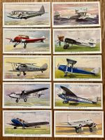 1935 - 10 Antike FLUGZEUGE ZIVIL Sammelbilder England