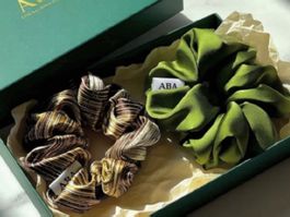 Elegante Seide Scrunchies (2 Stück) - Handgemachte - Neu!