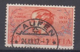 Variété Pro Juventute 83 retouche du A