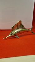Antike Figure Schwertfisch goldfarben, Vintage Schmuck 🐟