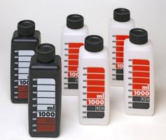 JOBO 3300 Skalenflasche 1.000ml 4x weiss und 2x schwarz