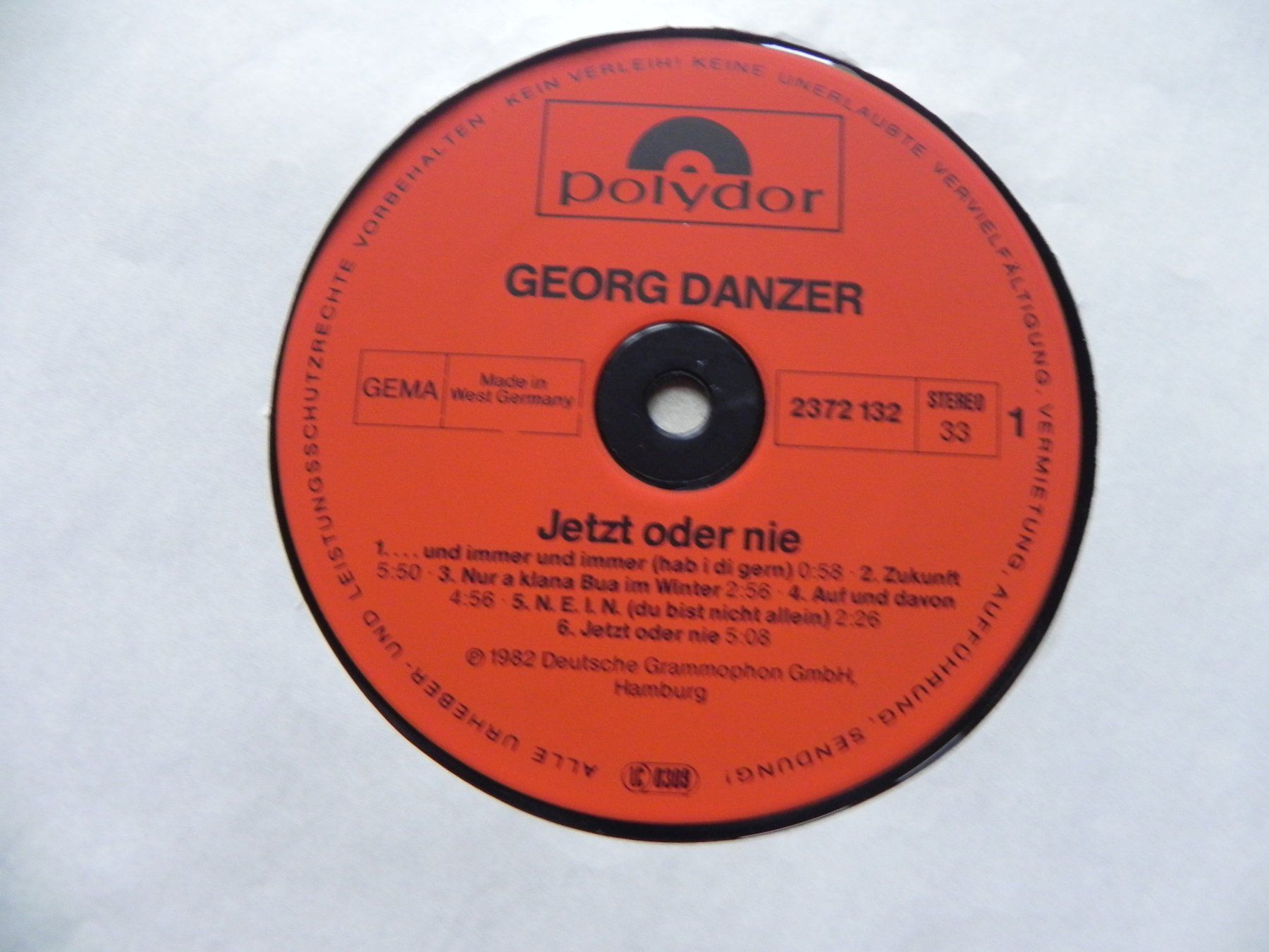 Vinyles: LP Austria Schlager Pop Sänger Georg Danzer 1982 Jetzt oder – D'occasion à Siebnen par krimsie 4