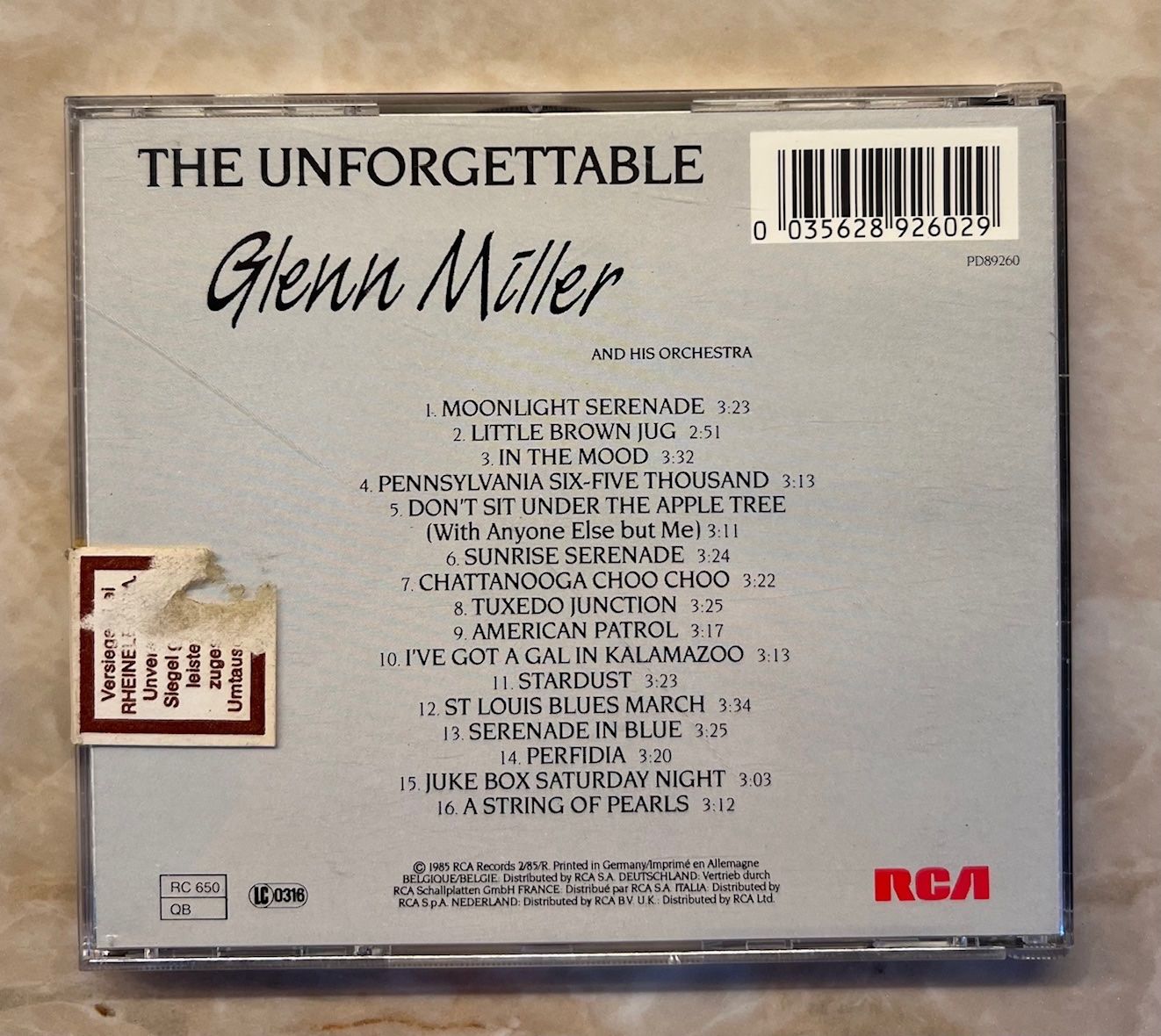 CD: Glenn Miller - The Unforgettable – Usato da Liestal venduto da 99katzen 1