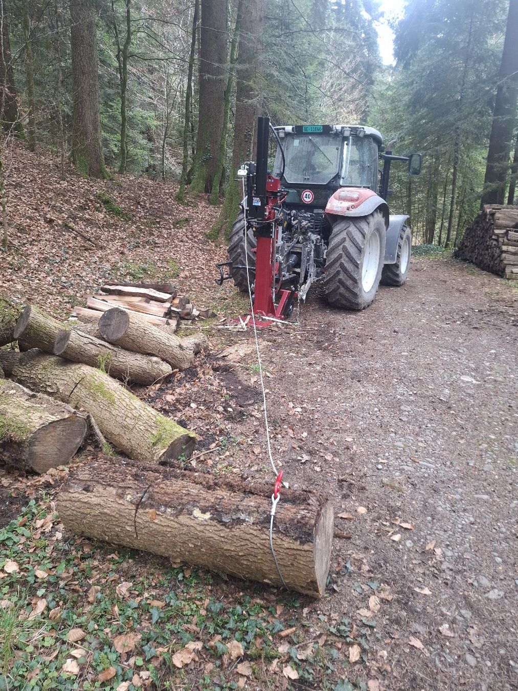 Tutte le macchine: Spaltmaschine mit Seilwinge – Usato da Ortschwaben venduto da Hof.Bern 2