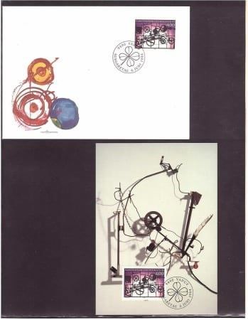 Tutti i francobolli: 1994 Jean Tinguely  FDC + Maxi Nr. 124 – Nuovo (secondo la descrizione) da Rheinau venduto da loxis