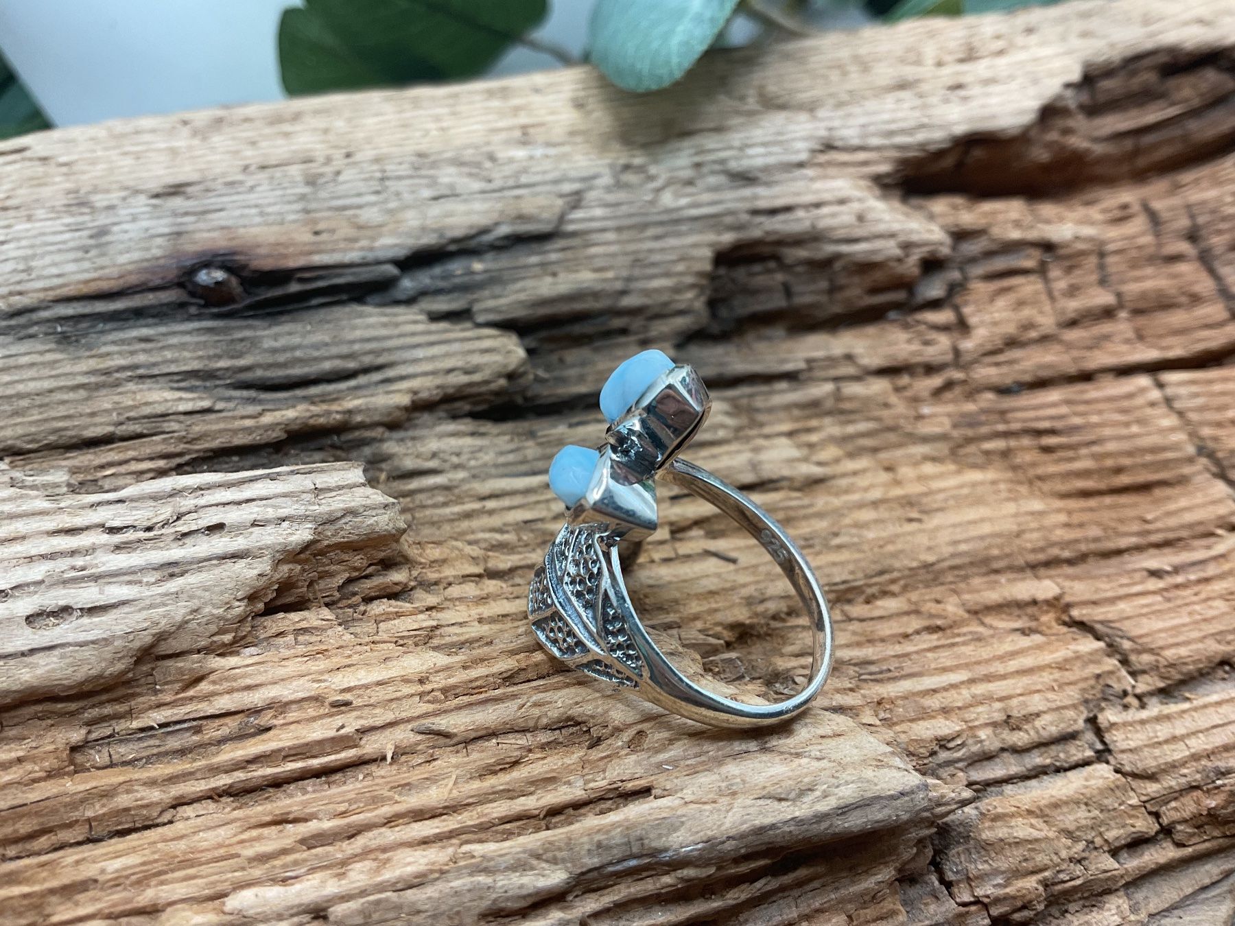 Anelli: Larimarring in Sterlingsilber, Gr. 56 – Nuovo (secondo la descrizione) da Luzern venduto da S.Kern01 3