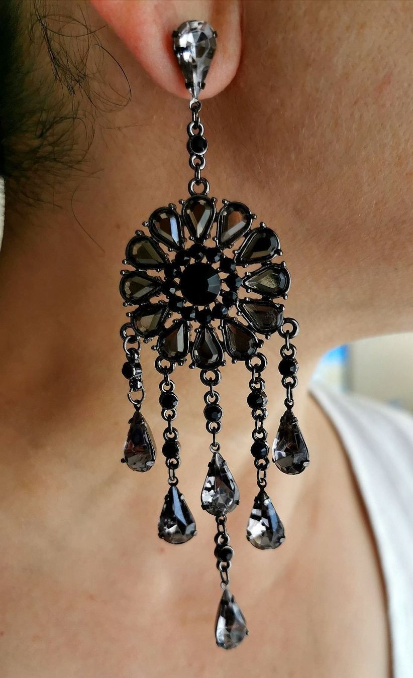 Orecchini pendenti & Orecchini a lobo: Boucles d'oreilles en strass – Nuovo (secondo la descrizione) da Veyrier venduto da Leilazizou 1