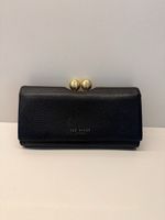 Portemonnaie Ted Baker Leder schwarz Geldbeutel Geldbörse