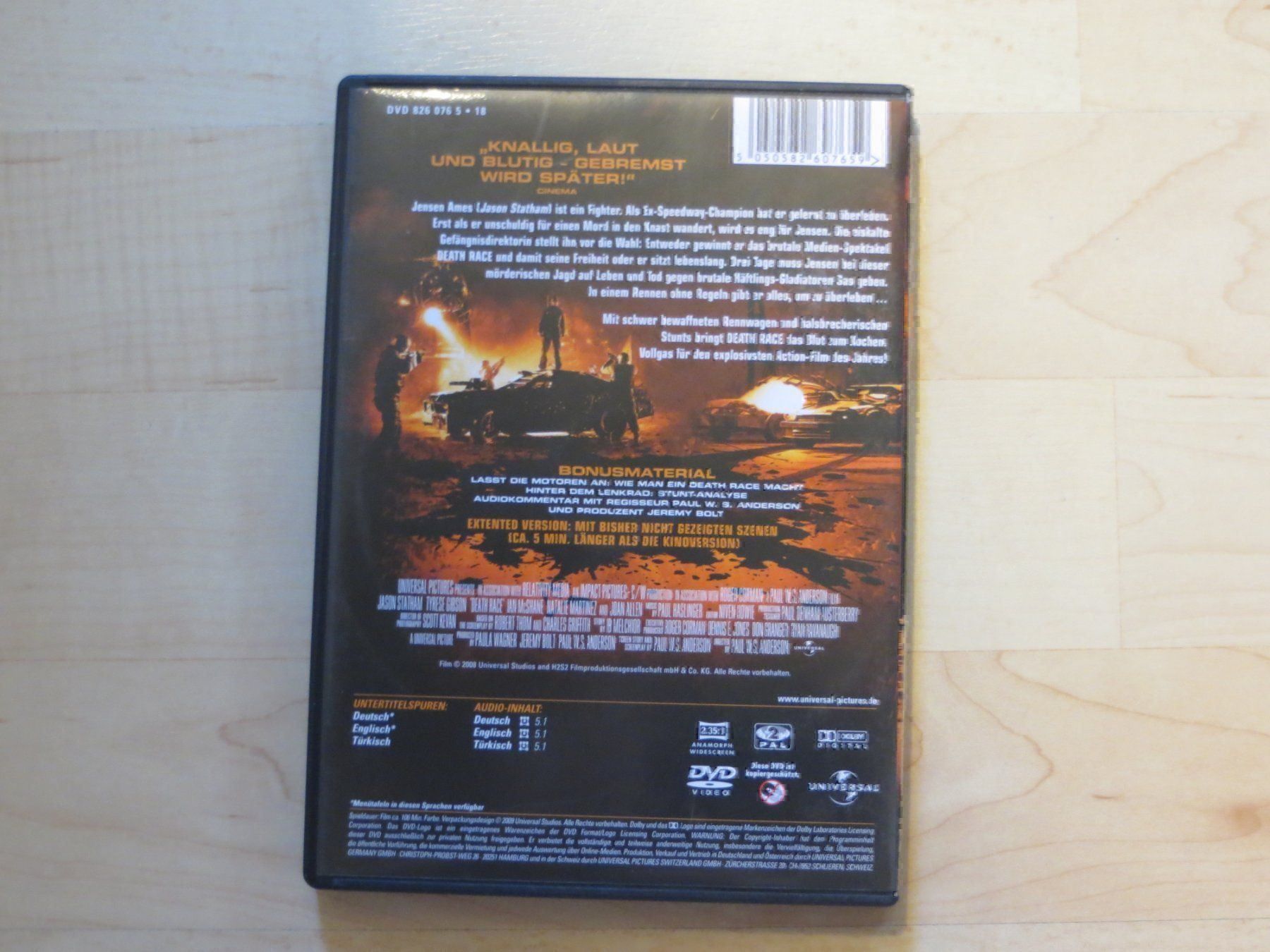Tutti i DVDs: Death Race   DVD – Usato da Embrach venduto da S24ch 1