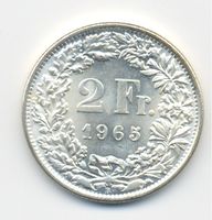 Schweiz 2 Franken 1965 unzirkuliert