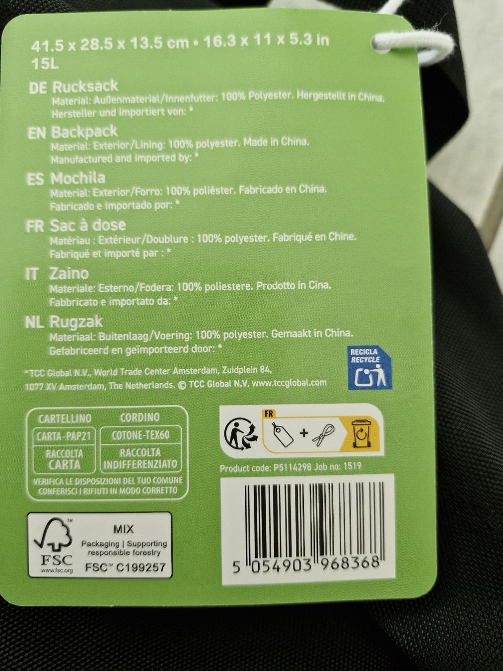 Rucksäcke: Schwarzer Rucksack, ideal für Herbstausflüge – Neu! – Neu und originalverpackt aus Frauenfeld von Kasico 3