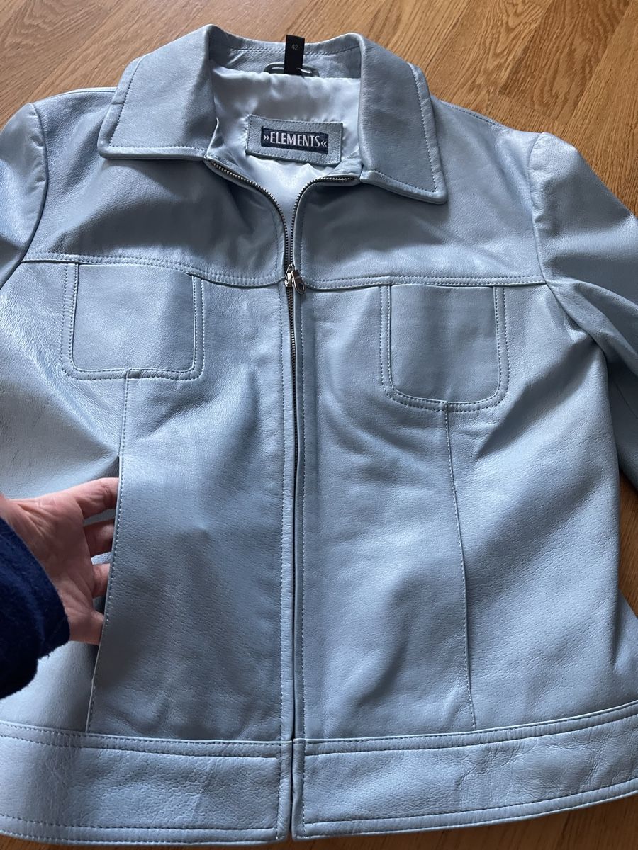 Giacche: Jacke Elements Lederjacke hellblau Gr. 42 – Nuovo (secondo la descrizione) da Rüschlikon venduto da leo_mwz2 4