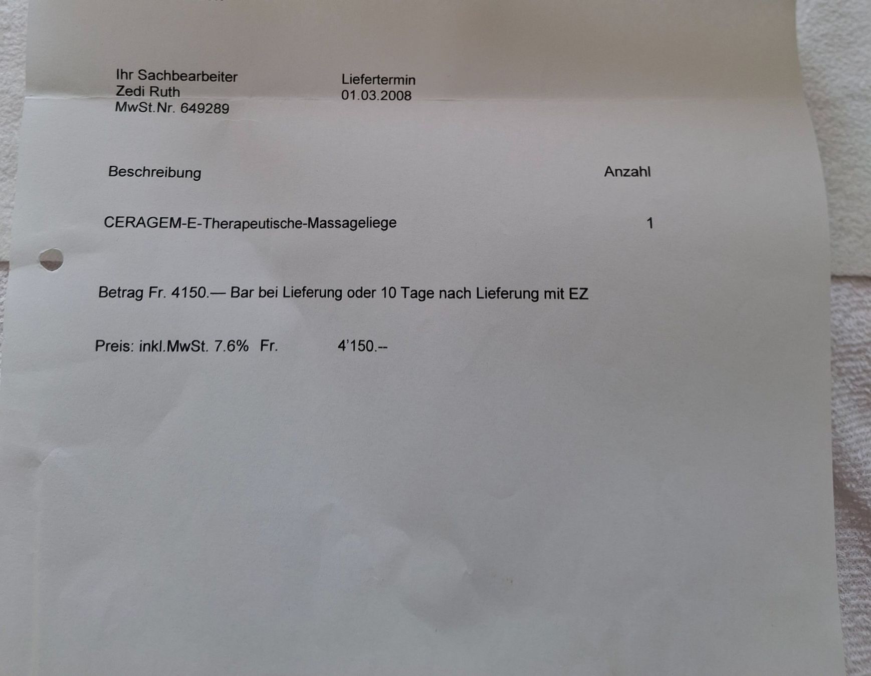 Ceragem Dispositivi per massaggi: Ceragem Massageliege – Usato da Ichertswil venduto da nayoka1 1