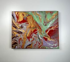 Acryl-Flüssigmalerei, rechteckig
