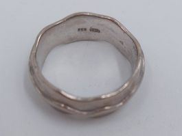 Schwerer Goldring Weissgold 18 Karat 750