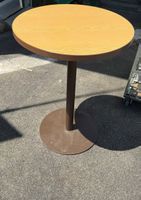 Stehtisch rund Holzoptik mit Metallfuss