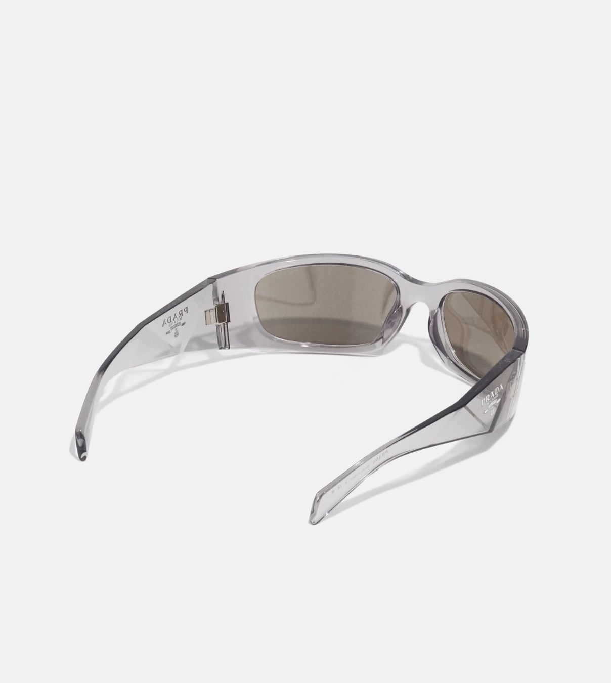 Prada Occhiali & Lenti: *PRADA Unisex - Sonnenbrille - Transparent GREY/LIGHT GREY – Nuovo e nell'imballaggio originale da Oberaach venduto da Dandy2021 1