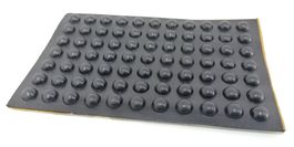 Gummi-Füsse Schwarz, D: 8mm, H: 4mm, 924 Stk - Fabrikneu