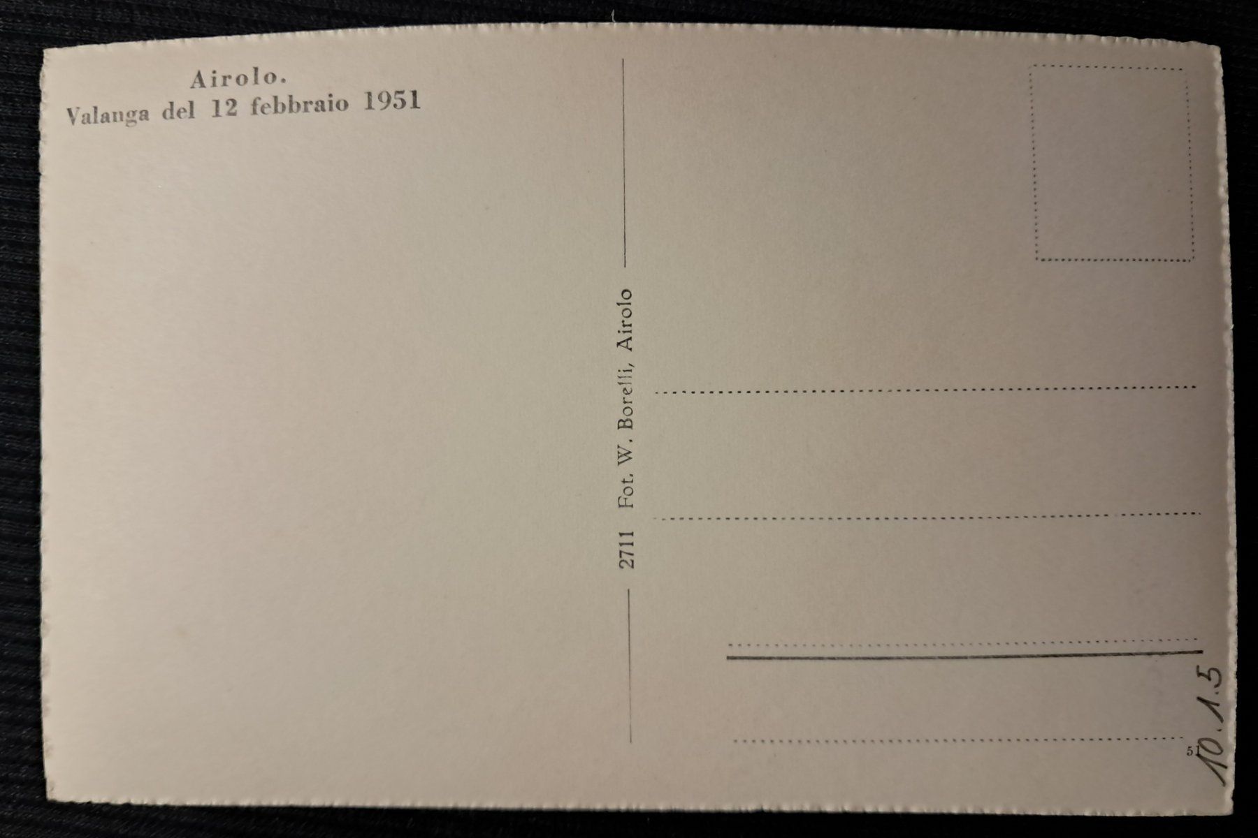 Cartoline postali: AIROLO - VALANGA 1951 – Usato da Ponto Valentino venduto da giorgia06 1