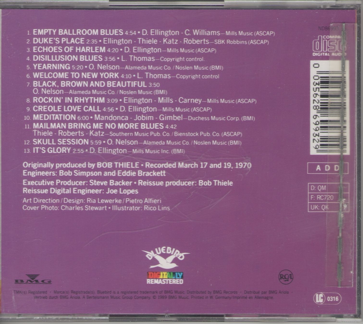 CDs: OLIVER NELSON - BLACK, BROWN AND BEAUTIFUL – Gebraucht aus Lausanne von sbar224 1