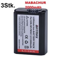 3xAkku NP-FW50 2000mAh für Sony Alpha 55