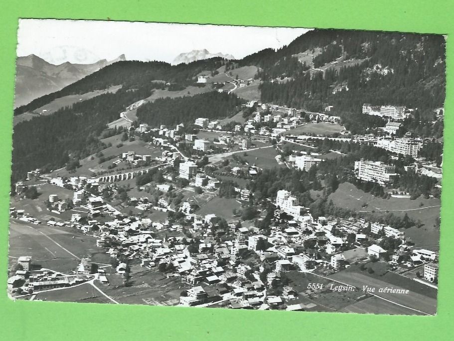Ansichtskarten: Leysin /Vue aérieenne – Gebraucht aus Zürich von t24_de